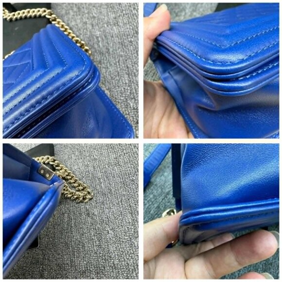 100% Authentic Chanel Boy Medium Caviar Shoulder Bag - Picture 12 of 14